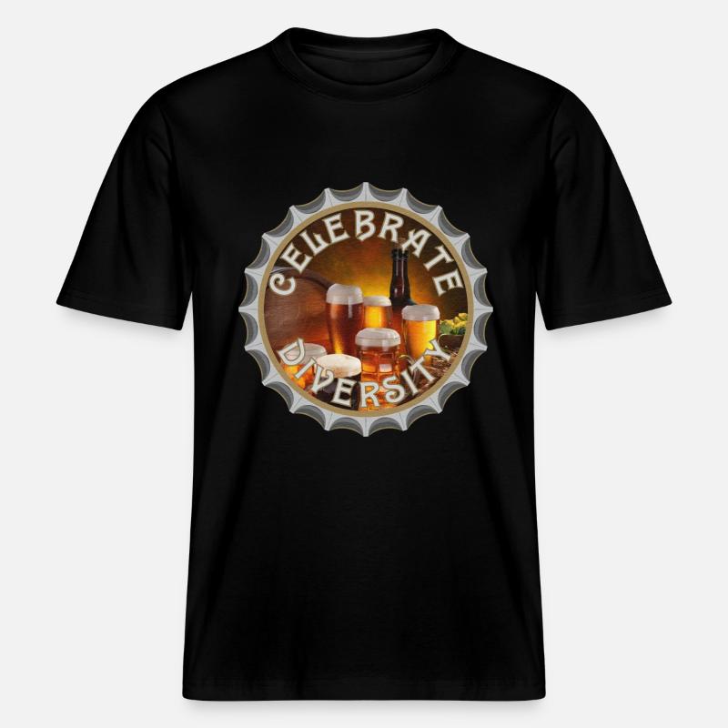 celebrate diversity -  RELAXED FIT Unisex Organic T-Shirt - black