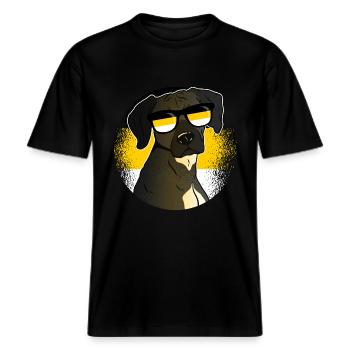 Empire russe -  T-shirt unisexe RELAXED FIT en coton bio - noir - Devant - Alina (178cm) & Michal (187cm)