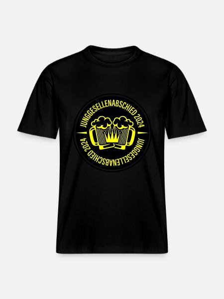 Junggesellenabschied 2024 Bier -  RELAXED FIT Unisex Organic T-Shirt - Schwarz