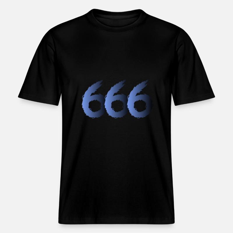 666 Satan Symbol - Devil - Evil -  RELAXED FIT Unisex Organic T-Shirt - black