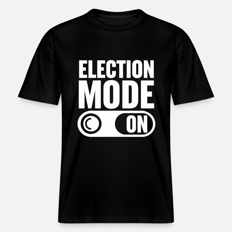 Mode électoral activé -  T-shirt unisexe RELAXED FIT en coton bio - noir