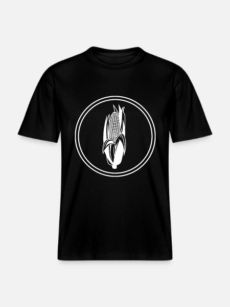 Corn symbol -  RELAXED FIT Unisex Organic T-Shirt - black