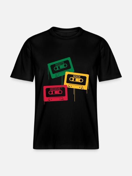 Roots, rock, reggae -  RELAXED FIT Unisex Organic T-Shirt - black
