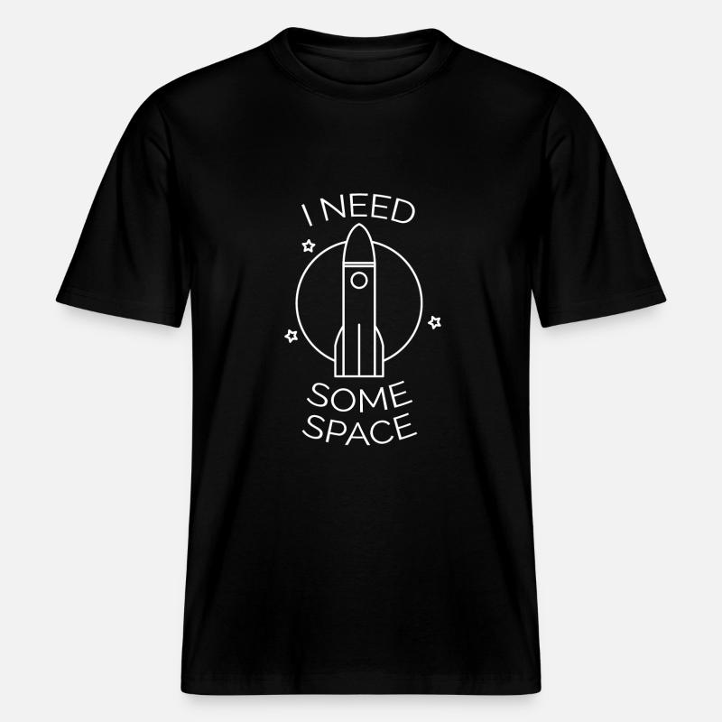 Fusée spatiale cadeau astronaute spatial - T-shirt unisexe RELAXED FIT en coton bio - noir