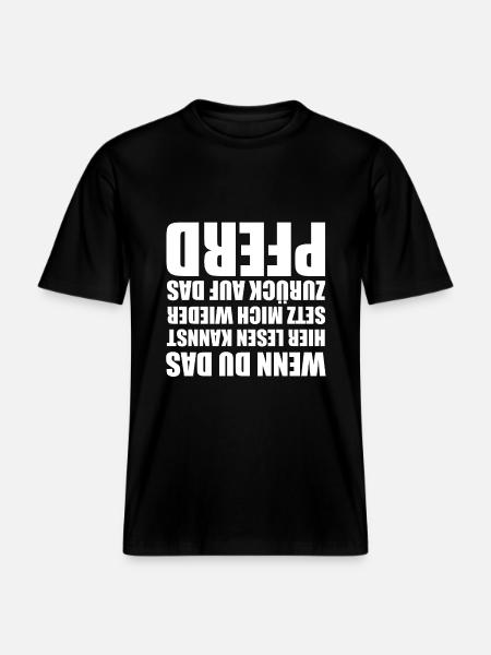 Reiterin - Pferde - Zurück -  RELAXED FIT Unisex Organic T-Shirt - Schwarz