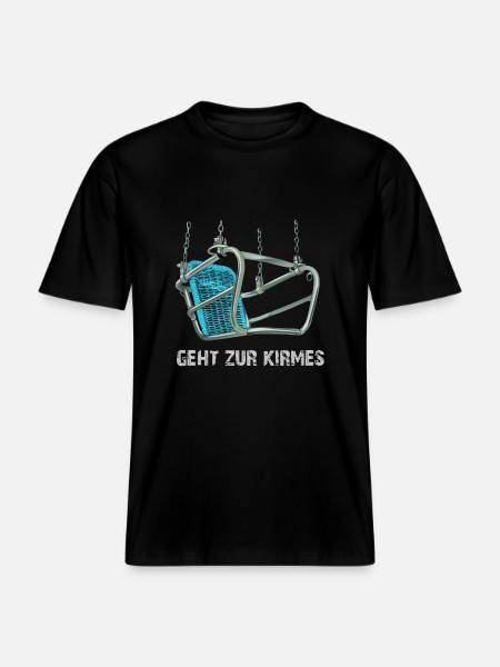 Kirmes Karussell Geht zur Kirmes -  RELAXED FIT Unisex Organic T-Shirt - Schwarz