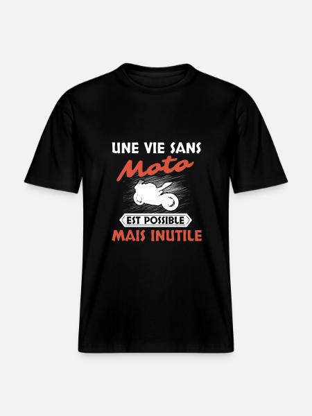 Moto - T-shirt unisexe RELAXED FIT en coton bio - noir