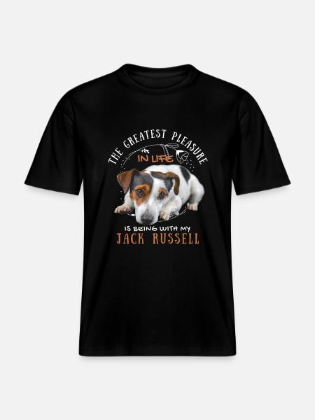 Süßer Jack-Russell-Spruch -  RELAXED FIT Unisex Organic T-Shirt - Schwarz