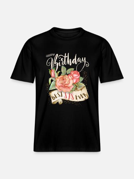 Gelukkige verjaardag, verjaardag Zus Zus -  Uniseks RELAXED FIT bio-T-shirt - zwart