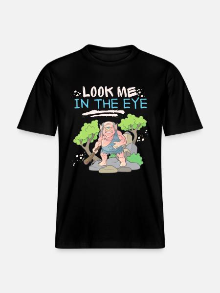 Cyclops, zombie, zombie monster, funny saying -  RELAXED FIT Unisex Organic T-Shirt - black