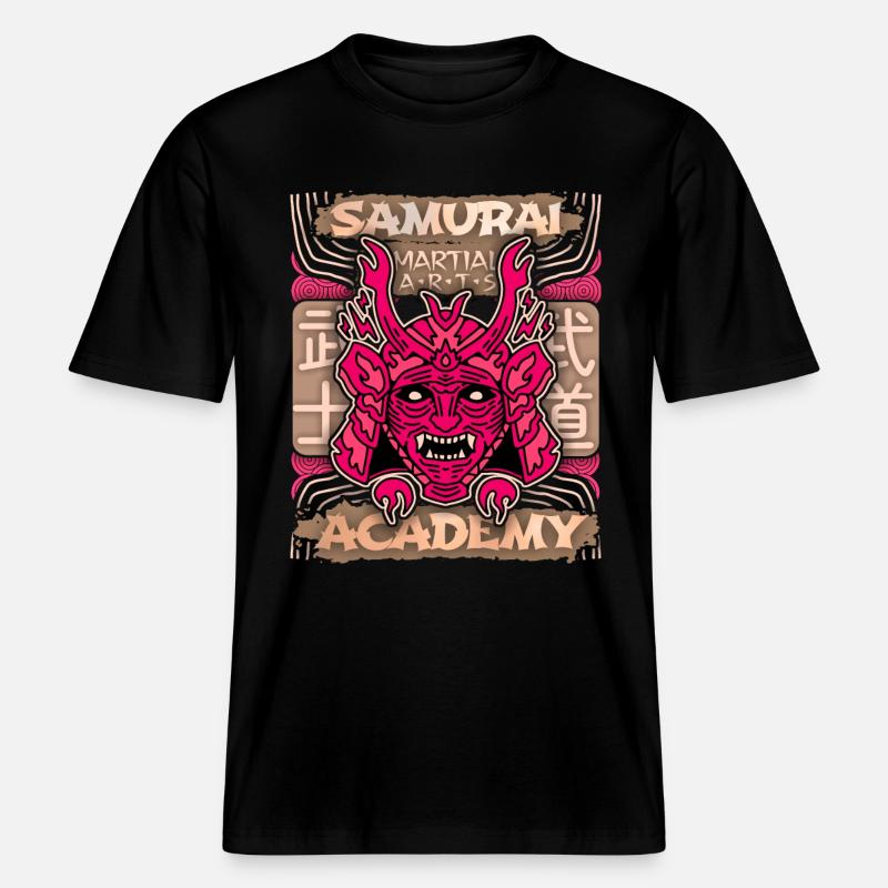 Japan Samurai-Krieger, Samurai-Academy Japan-Comic -  RELAXED FIT Unisex Organic T-Shirt - Schwarz