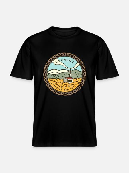 Vermont, USA - RELAXED FIT Unisex Organic T-Shirt - Schwarz
