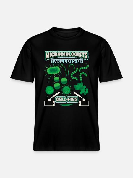 Microbiologist, Microbiology, funny saying, Pun - RELAXED FIT Unisex Organic T-Shirt - black