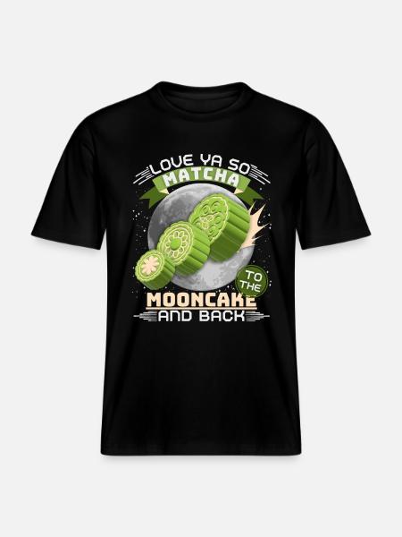 Matcha Mooncakes, Matcha Tea, Funny Saying, Pun -  RELAXED FIT Unisex Organic T-Shirt - black