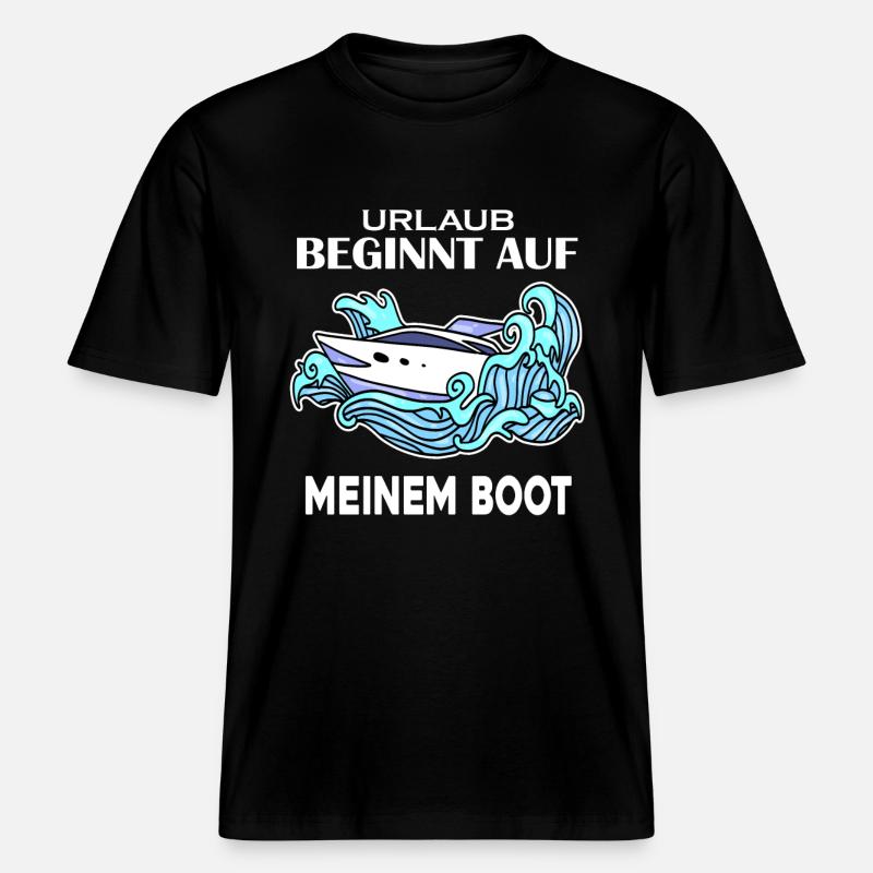 Boot -  RELAXED FIT Unisex Organic T-Shirt - Schwarz