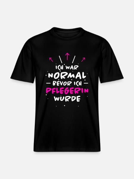 Pflegerin Spruch Pflegekraft Pflegerin Geschenk - RELAXED FIT Unisex Organic T-Shirt - Schwarz