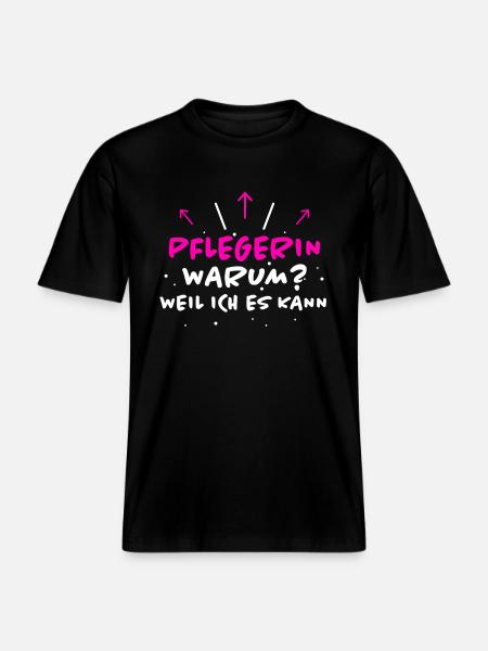Pflegerin Spruch Pflegekraft Pflegerin Geschenk - RELAXED FIT Unisex Organic T-Shirt - Schwarz