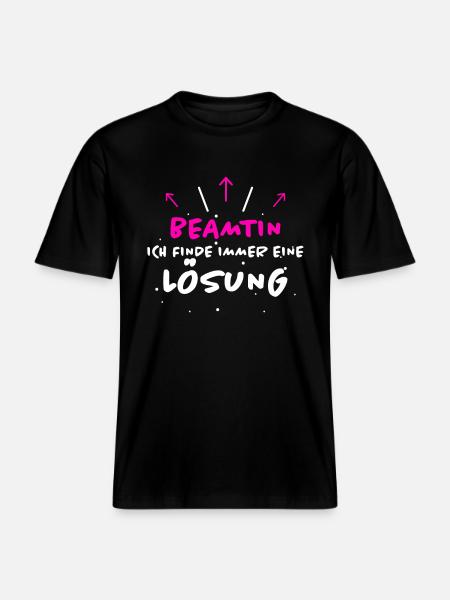 Beamtin Spruch Verbeamtung Büro Beamtin Geschenk - RELAXED FIT Unisex Organic T-Shirt - Schwarz