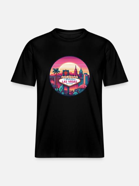 Las Vegas -  Uniseks RELAXED FIT bio-T-shirt - zwart