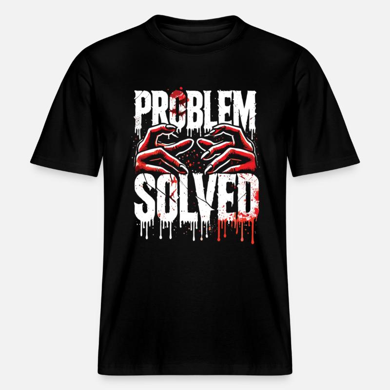 Solution choquante - Problème résolu - T-shirt unisexe RELAXED FIT en coton bio - noir