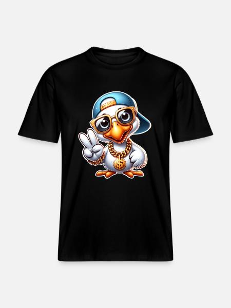 Dodo Cool Peace -  T-shirt unisexe RELAXED FIT en coton bio - noir