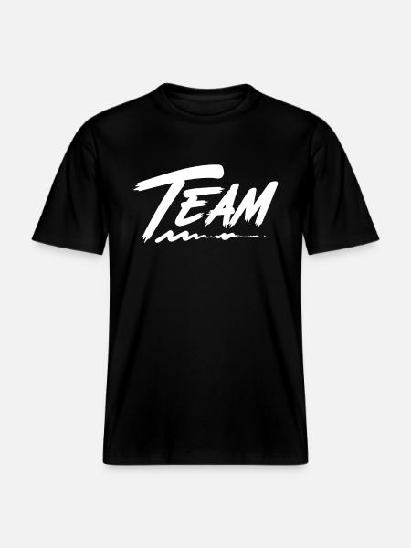 Team -  RELAXED FIT Unisex Organic T-Shirt - Schwarz