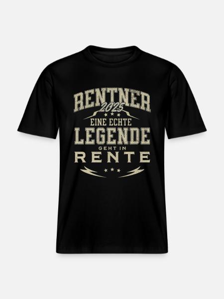 Rentner 2025 -  RELAXED FIT Unisex Organic T-Shirt - Schwarz