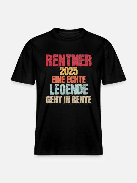 Rentner 2025 - RELAXED FIT Unisex Organic T-Shirt - Schwarz