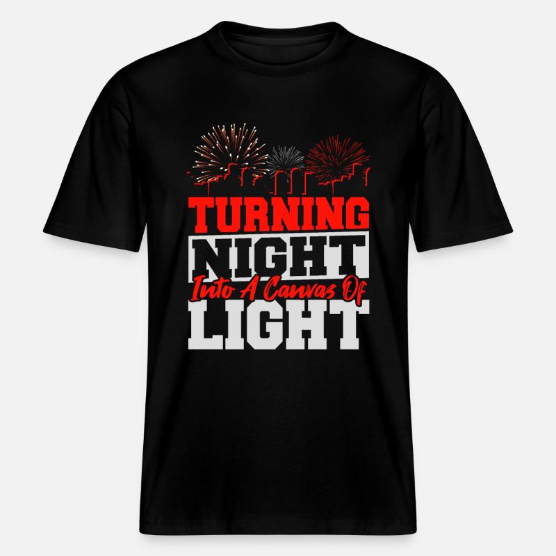 Pyrotechnician Firecracker Pyro Crew -  RELAXED FIT Unisex Organic T-Shirt - black