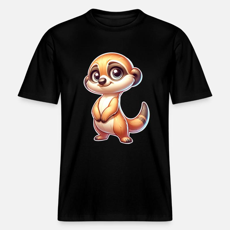 Erdmännchen -  RELAXED FIT Unisex Organic T-Shirt - Schwarz