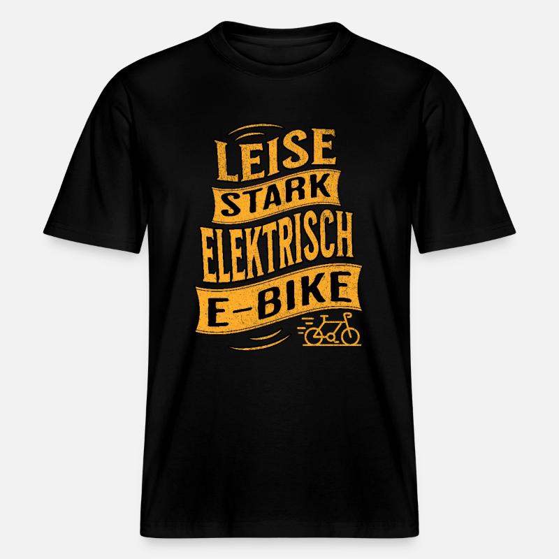 E-Bike E-Biker - RELAXED FIT Unisex Organic T-Shirt - Schwarz