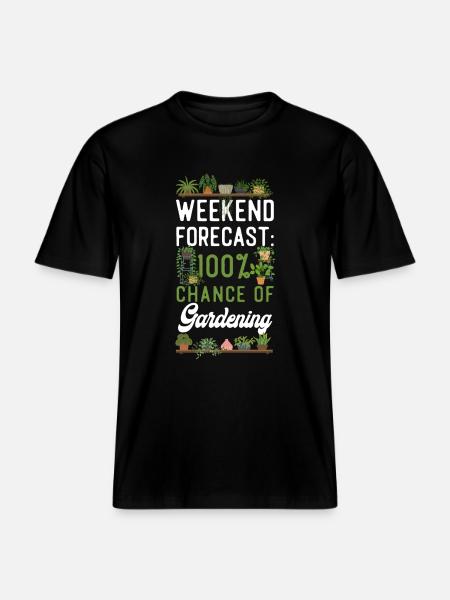 Plant Lover Gardening Weekend -  RELAXED FIT Unisex Organic T-Shirt - black