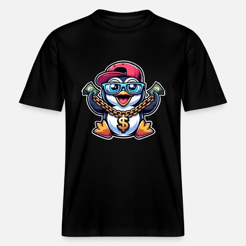 Penguin -  RELAXED FIT Unisex Organic T-Shirt - black