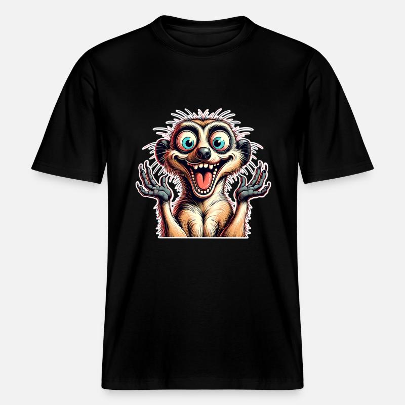 Erdmännchen -  RELAXED FIT Unisex Organic T-Shirt - Schwarz