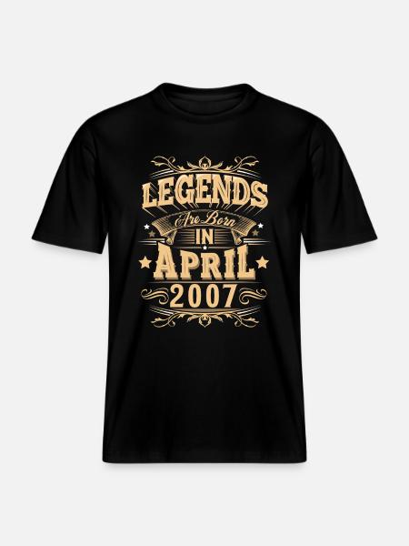 April 2007 Birthday Legend - RELAXED FIT Unisex Organic T-Shirt - black