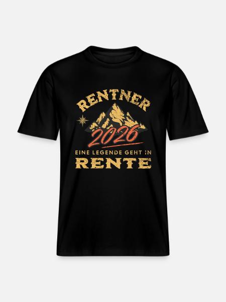 Rentner 2026 -  RELAXED FIT Unisex Organic T-Shirt - Schwarz
