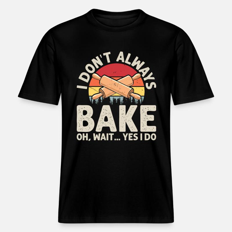 Backen Bäcker Bäckerei -  RELAXED FIT Unisex Organic T-Shirt - Schwarz