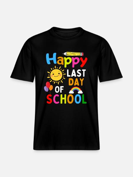 Lustiger Schulabschluss Spruch -  RELAXED FIT Unisex Organic T-Shirt - Schwarz