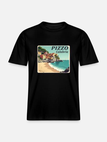 Pizzo Kalabrien - RELAXED FIT Unisex Organic T-Shirt - Schwarz