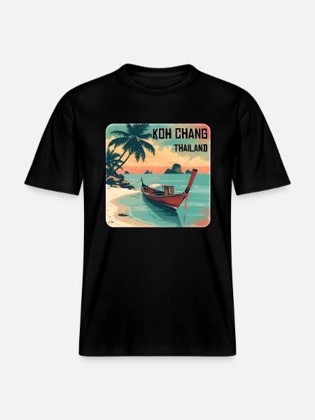 Koh Chang - RELAXED FIT Unisex Organic T-Shirt - Schwarz