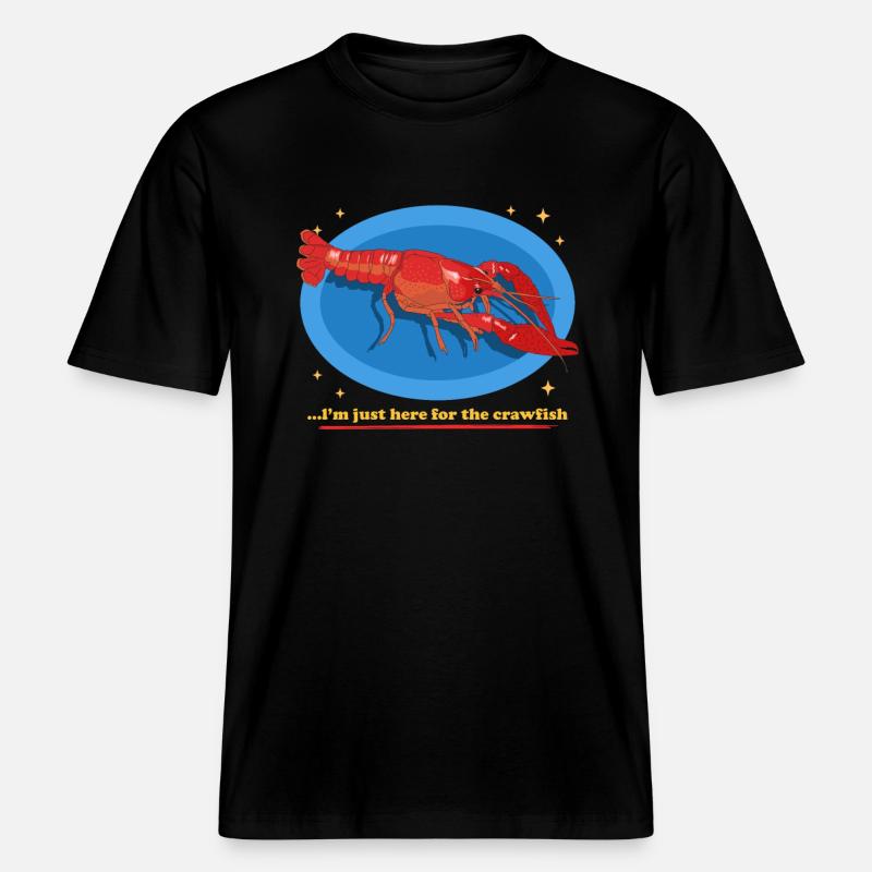 Crayfish Noble Crayfish Seafood Gift - RELAXED FIT Unisex Organic T-Shirt - black