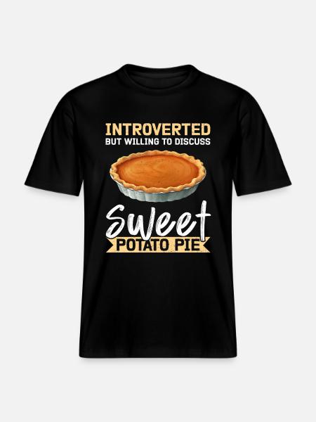Sweet Potato Pie Baking Gift -  RELAXED FIT Unisex Organic T-Shirt - black