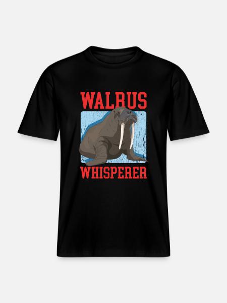 Walrus Walrus Gift - RELAXED FIT Unisex Organic T-Shirt - black