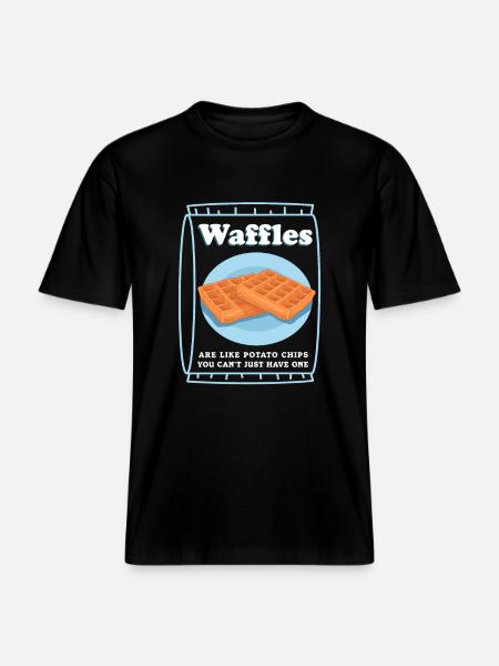 Waffle Waffle Lover Waffles Gift - RELAXED FIT Unisex Organic T-Shirt - black