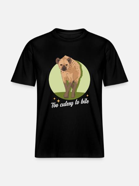 Hyena Hyena Spotted Hyena Gift -  RELAXED FIT Unisex Organic T-Shirt - black