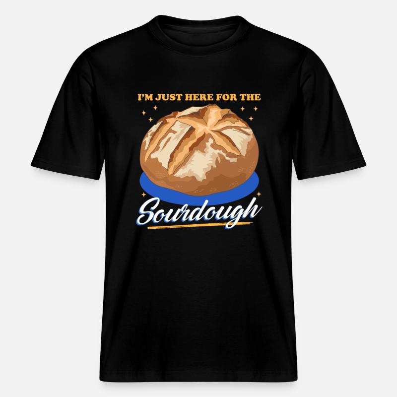 Sauerteigbrot Brot Sauerteig Geschenk -  RELAXED FIT Unisex Organic T-Shirt - Schwarz