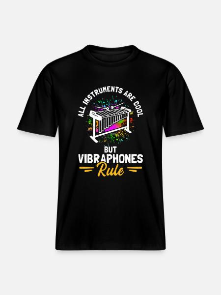 Vibraphone Vibraphone Vibraphonist Gift - RELAXED FIT Unisex Organic T-Shirt - black