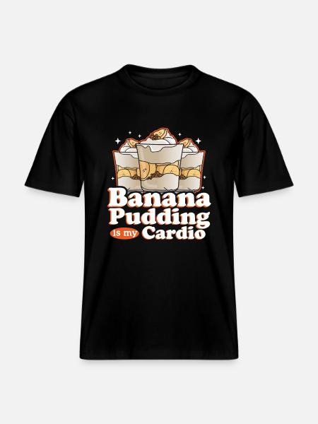 Bananenpudding Bananen-Pudding Geschenk -  RELAXED FIT Unisex Organic T-Shirt - Schwarz
