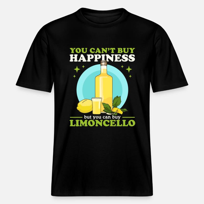 Limoncello Citrons Limoncellos Liqueur Cadeaux -  T-shirt unisexe RELAXED FIT en coton bio - noir