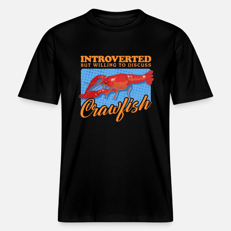 Crayfish Noble Crayfish Seafood Gift -  RELAXED FIT Unisex Organic T-Shirt - black